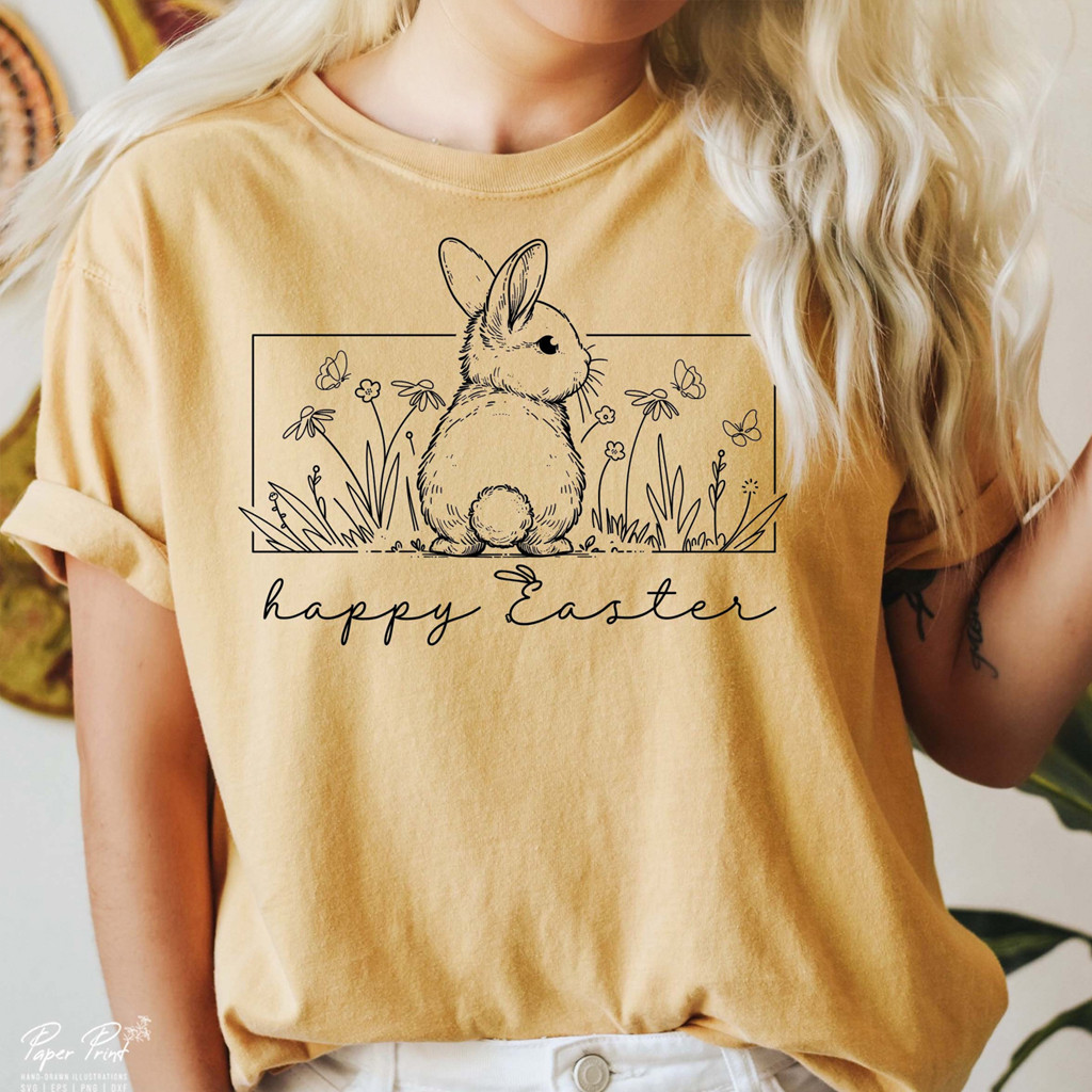 Bunny Happy Easter T-Shirt Happy Resurrection Sunday Shirts Cute Gifts For Her Bunny Happy Easter T-Shirt Happy Resurrection Sunday Shirts Cute Gifts For Her