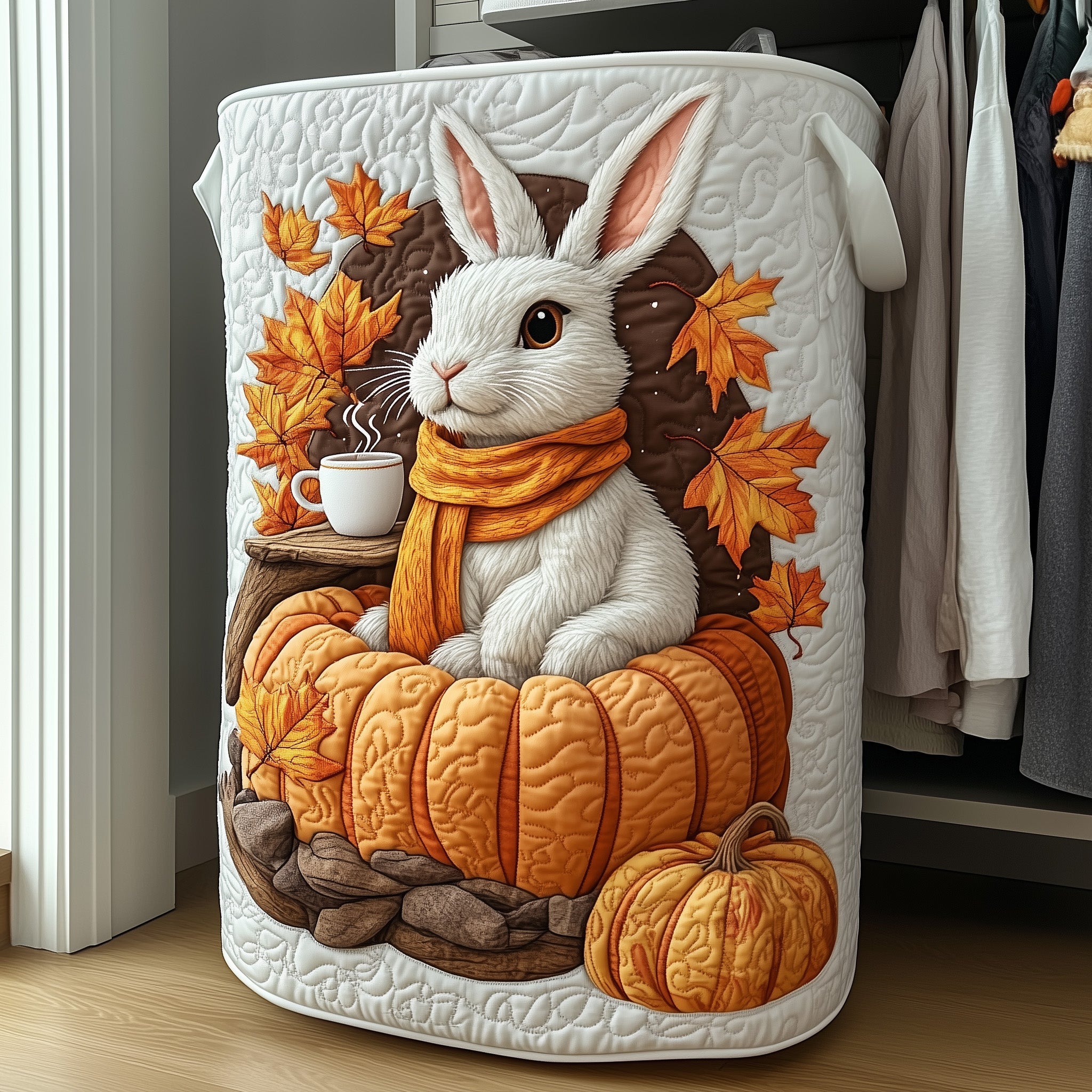 Bunny Home Quilted Laundry Basket Bunny Gift Ideas