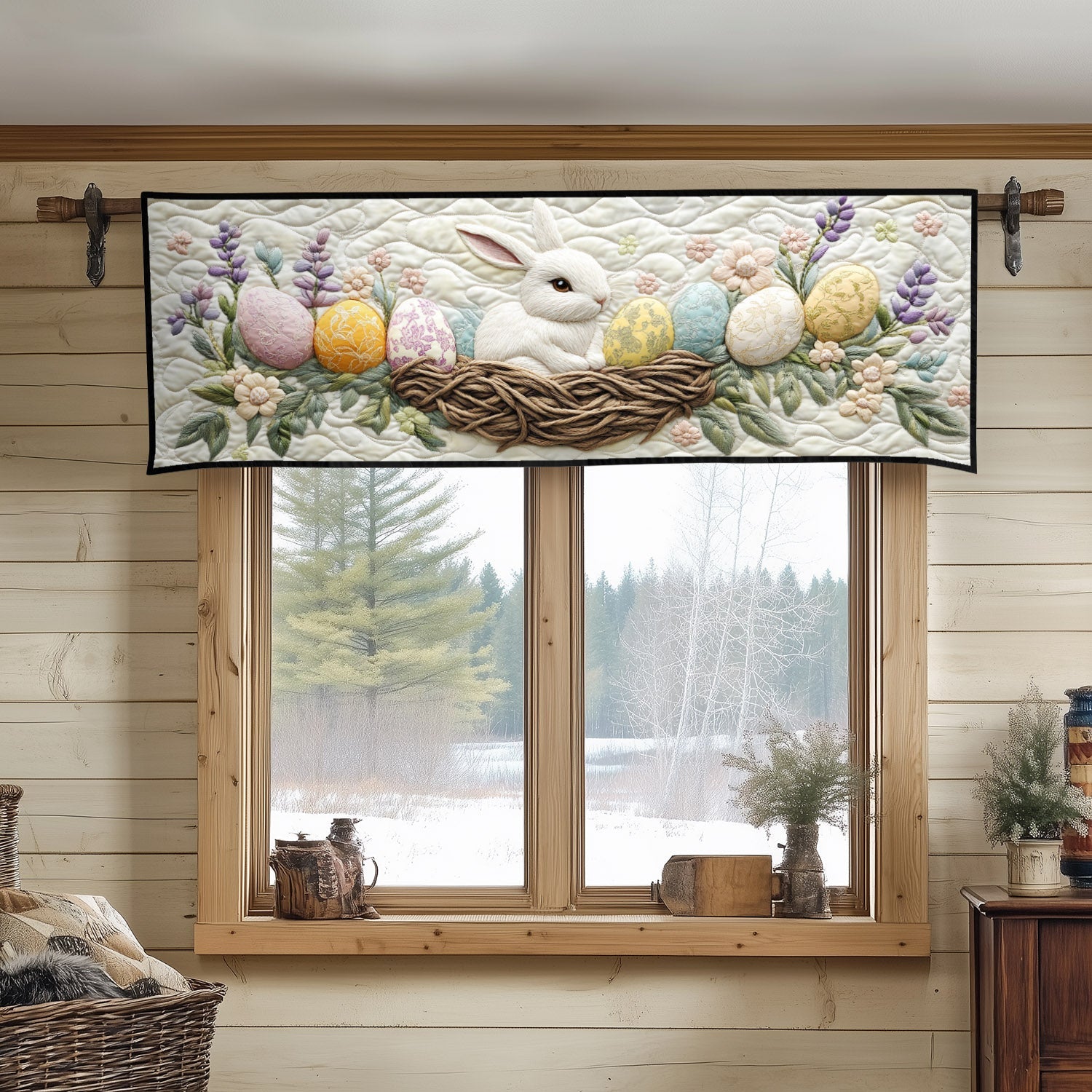 Bunny Hop Bliss Quilted Valance Entryway Ideas Easter Gifts For Women