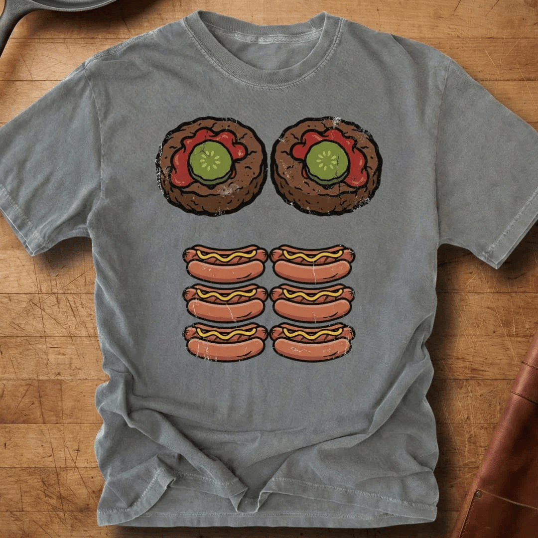 Burgers And Hot Dogs T-Shirt Classic Picnic Favorites Apparel Gift For Her