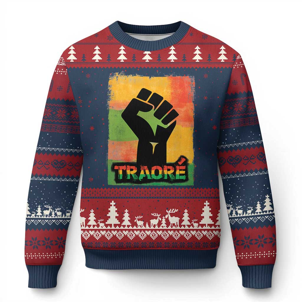 Burkina Faso Ibrahim TraorÃ© Ugly Christmas Sweater Unique Xmas Gifts For Husband