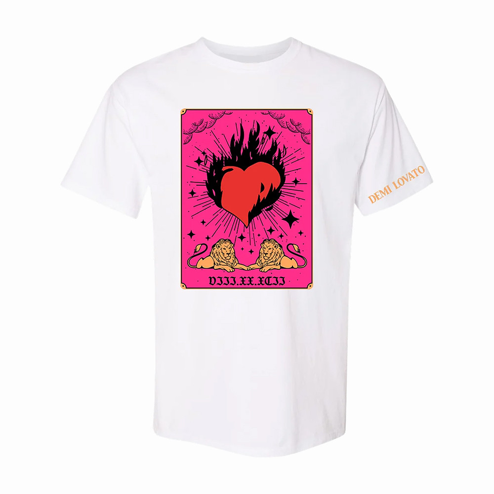 Burning Heart Demi Lovato T-Shirt Demi Lovato 2026 Merch Present Idea For Boyfriend