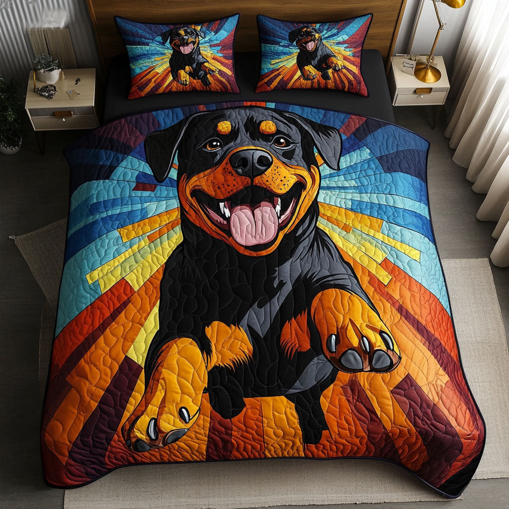 Bursting Loyalty Quilted Bedding Set Luxury Bedding Set with Pillow Covers Included