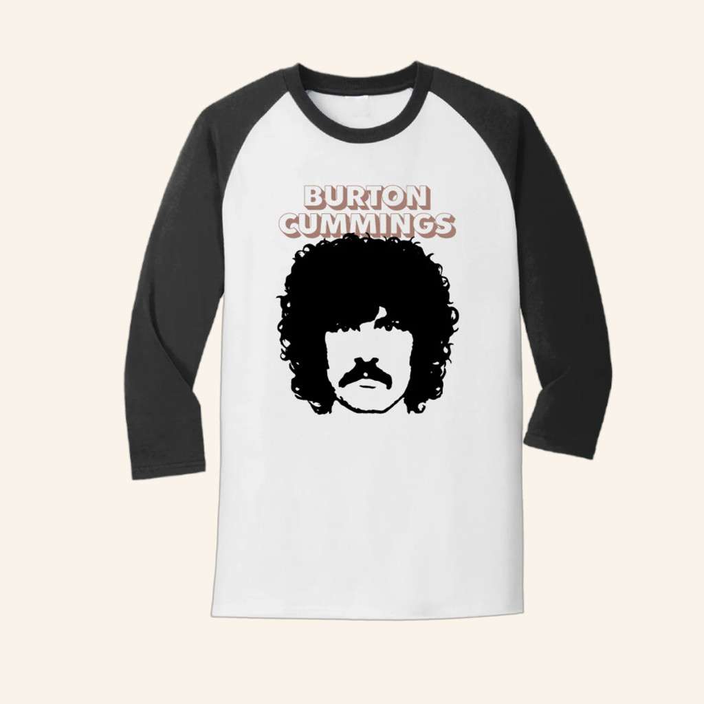 Burton Cummings Merch Portrait Raglan T-Shirt Best Gifts For Music Lovers