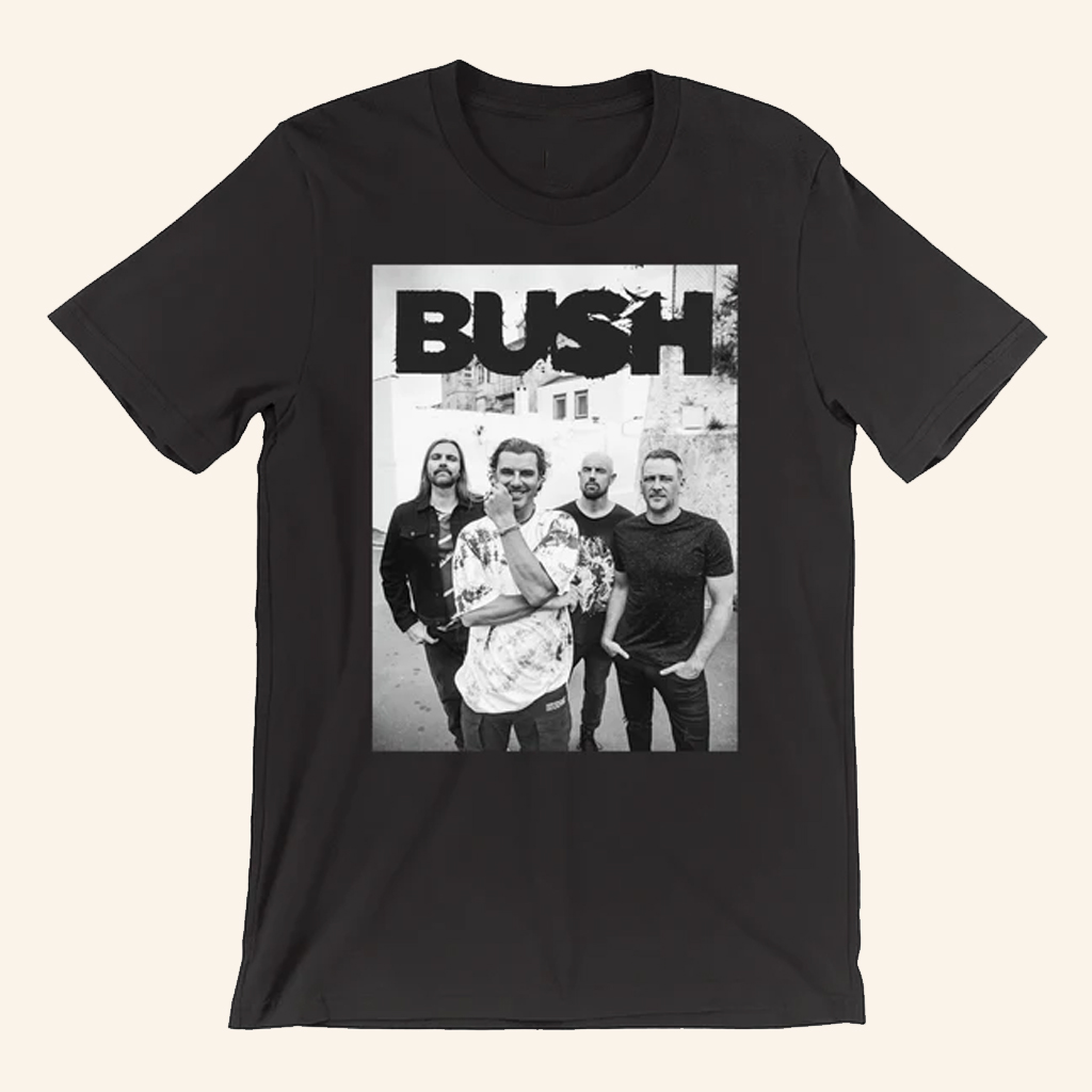 Bush Merch Black Band Photo T-Shirt Christmas Gifts For Father Bush Merch Black Band Photo T-Shirt Christmas Gifts For Father