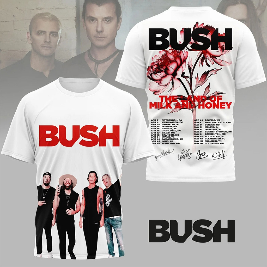 Bush The Art Of Milk And Honey Tour Shirt 2026 Bush Merch Gifts For Fans