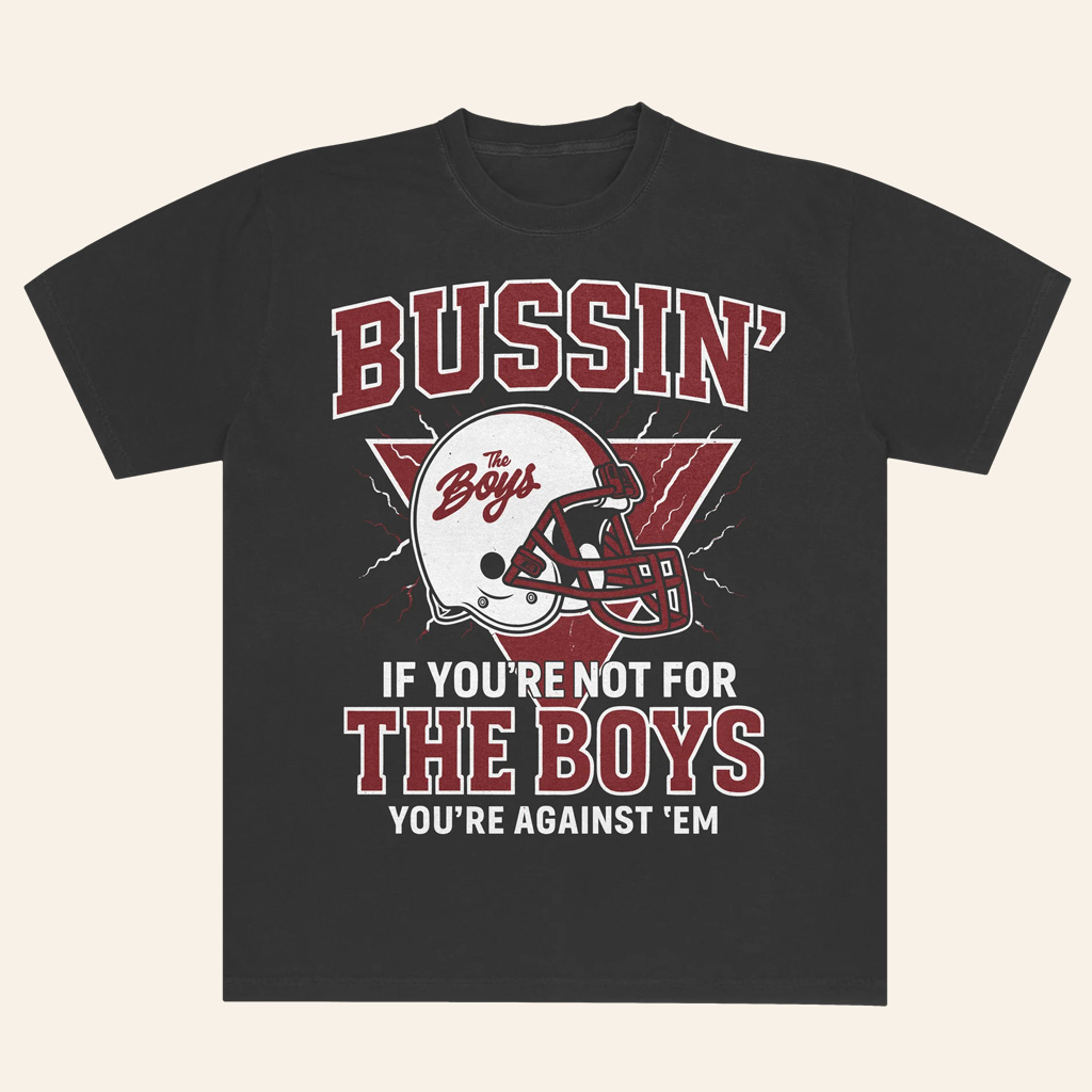 Bussin With The Boys Merch For The Boys Helmet T-Shirt Gifts For Football Lovers Bussin With The Boys Merch For The Boys Helmet T-Shirt Gifts For Football Lovers