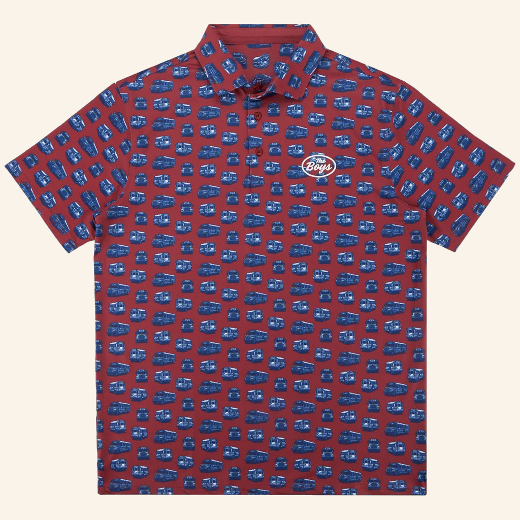 Bussin With The Boys Merch The Boys Bus Polo Shirt Present For Husband
