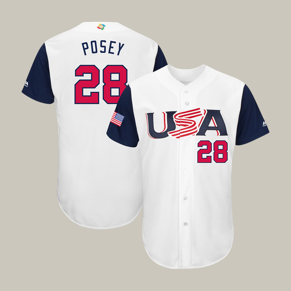 Buster Posey USA Baseball World Baseball Classic 28 Jersey Baseball Fan Shirt Gift Idea