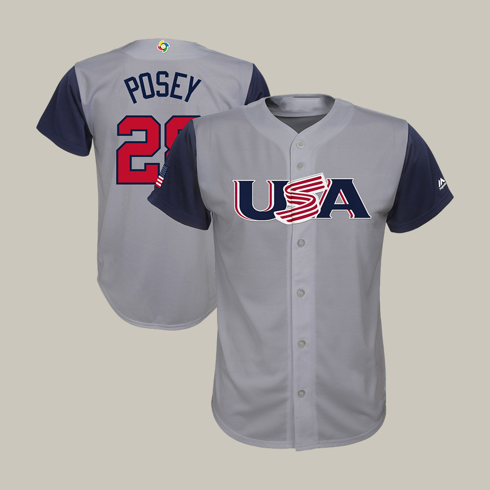 Buster Posey USA World Baseball Classic Jersey USA National Baseball Team Merch