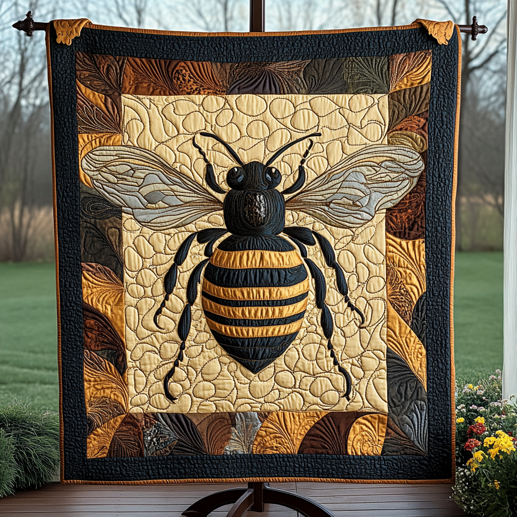 Busy Bee Delight Quilted Blanket Cute Fuzzy Blankets