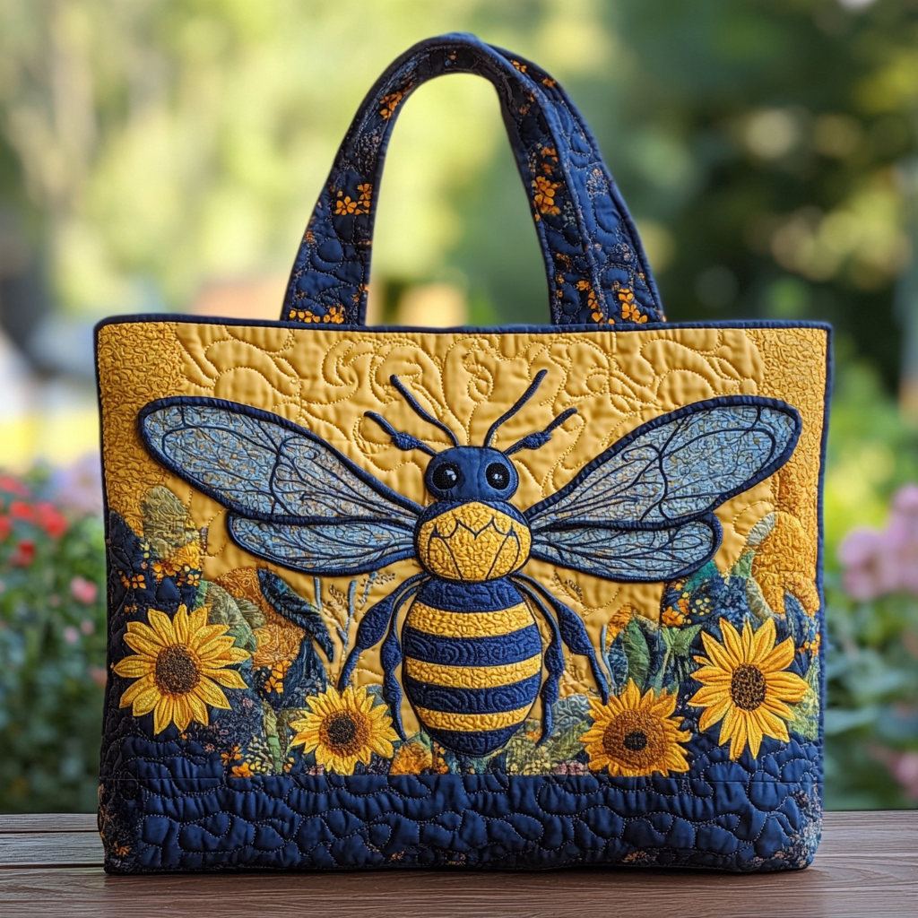 Busy Bee Quilted Tote Bag Unique Bee Gifts