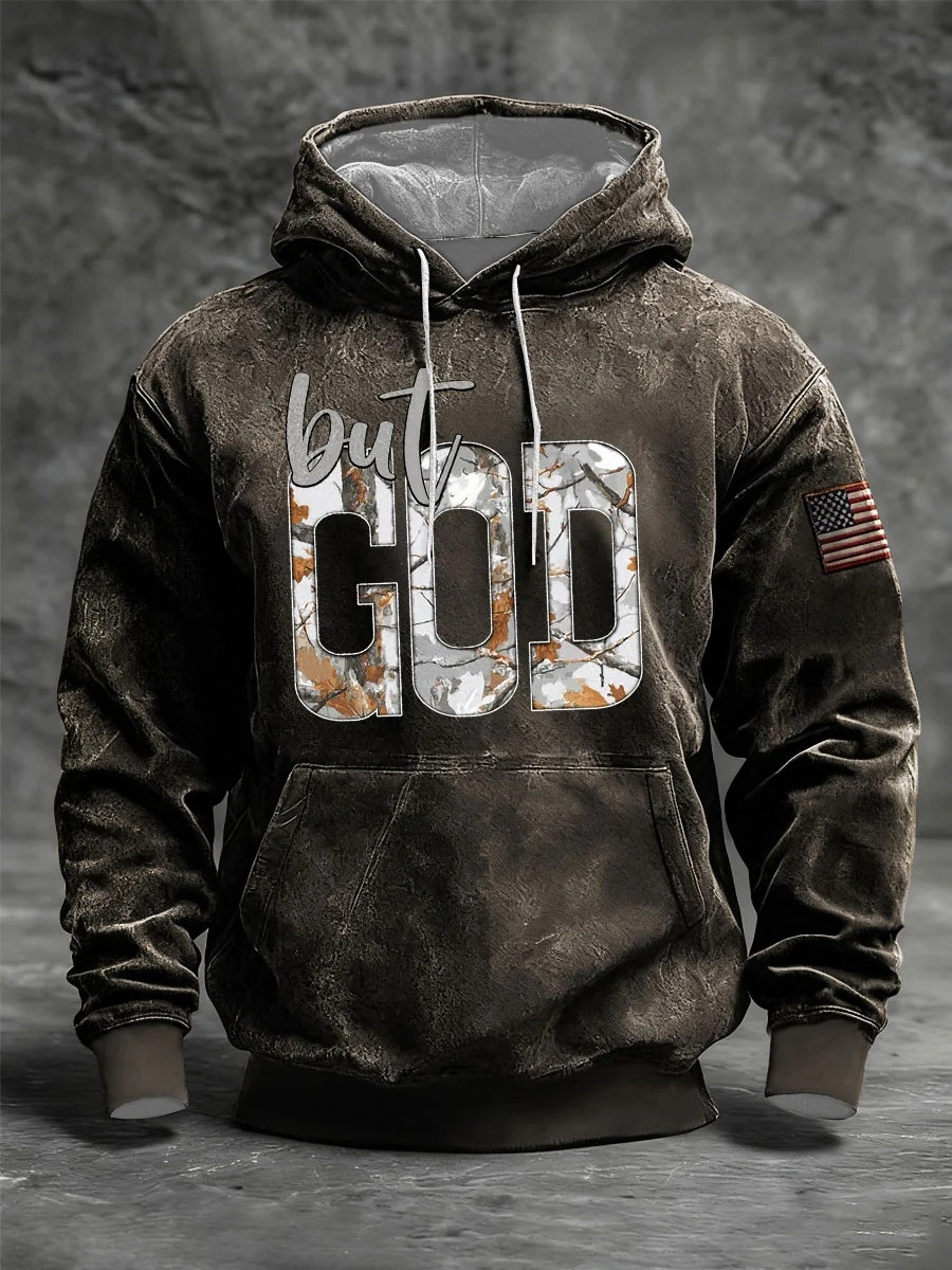 But God Camo Graphic Hoodie Men Christian Faith Patriot Apparel Hoodies Best Gift Ideas