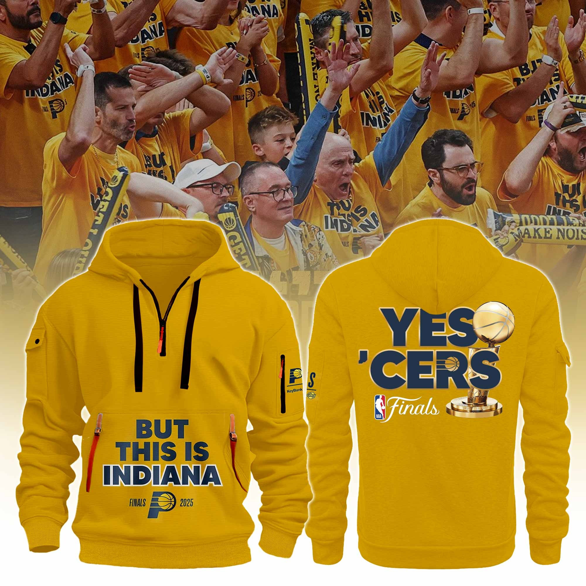 But This Is Indiana Pacers Quarter Zip Hoodie Yes 'Cers Yellow Final NBA 2025 Best Clothing
