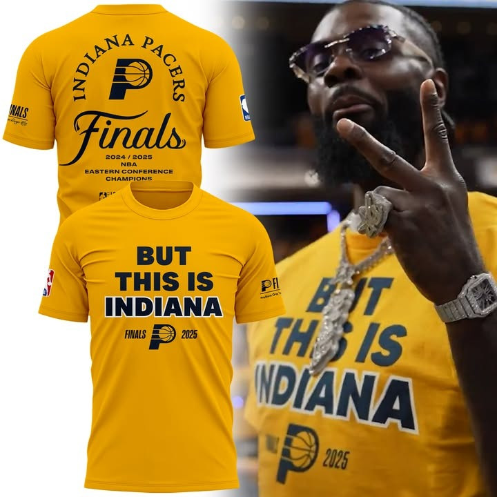 But This Is Indiana Shirt Gold Pacers Eastern Conference Champions 2025 Men's NBA Merch