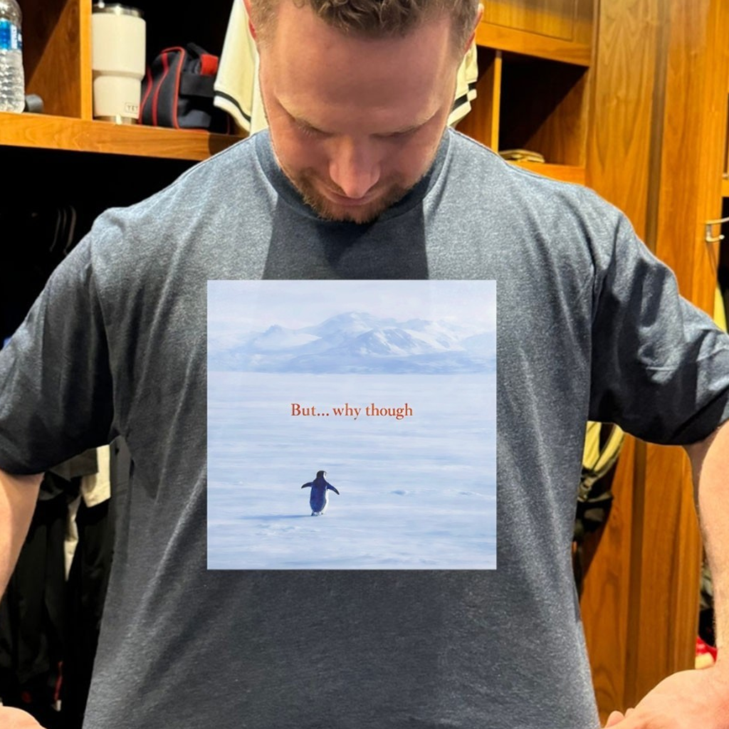 But Why Though Penguin Graphic Photo T-Shirt Nihilist Penguin Shirt Gifts For Son