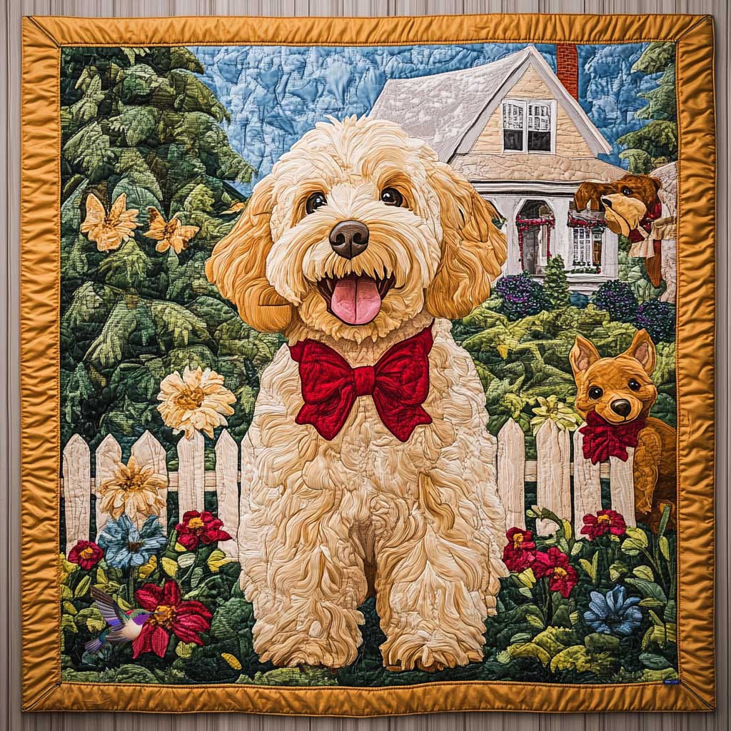 Butler Golden Doodle Quilt Blanket Couch Blanket Gift For Daughter In Law On Mother'S Day