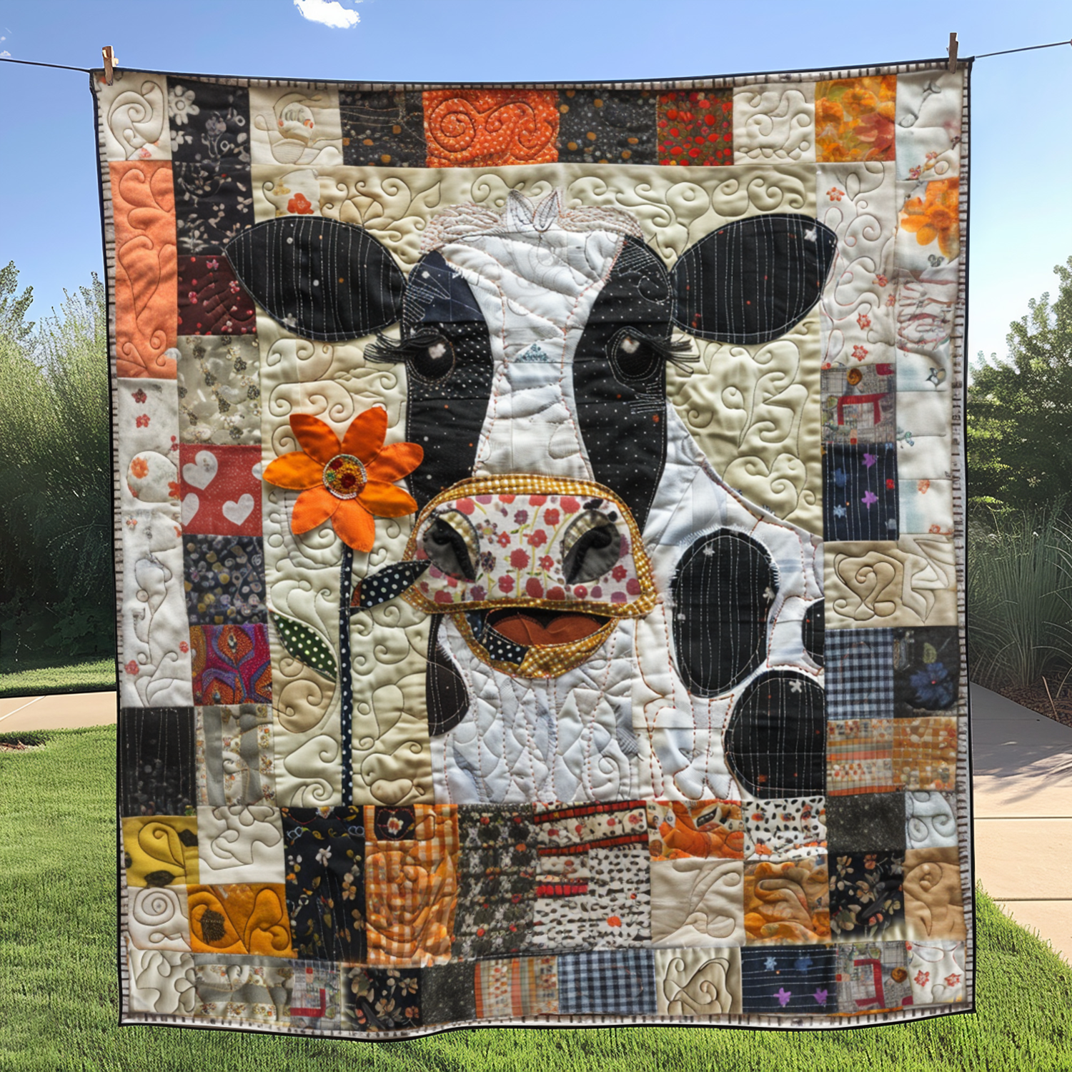 Buttercup Bovine Quilted Blanket Cow Gifts For Cow Loversr