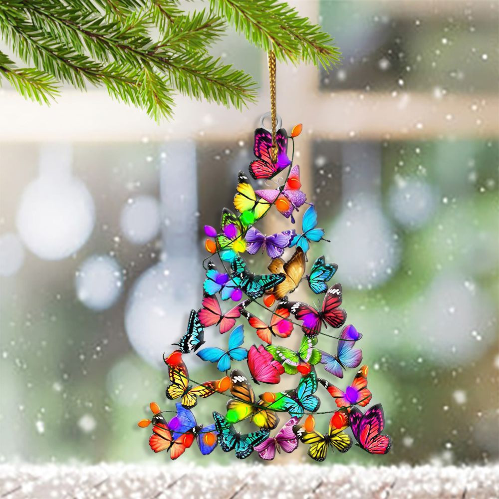 Butterflies Christmas Tree Ornament Beautiful Ornament For Christmas Gifts For Butterfly Lovers