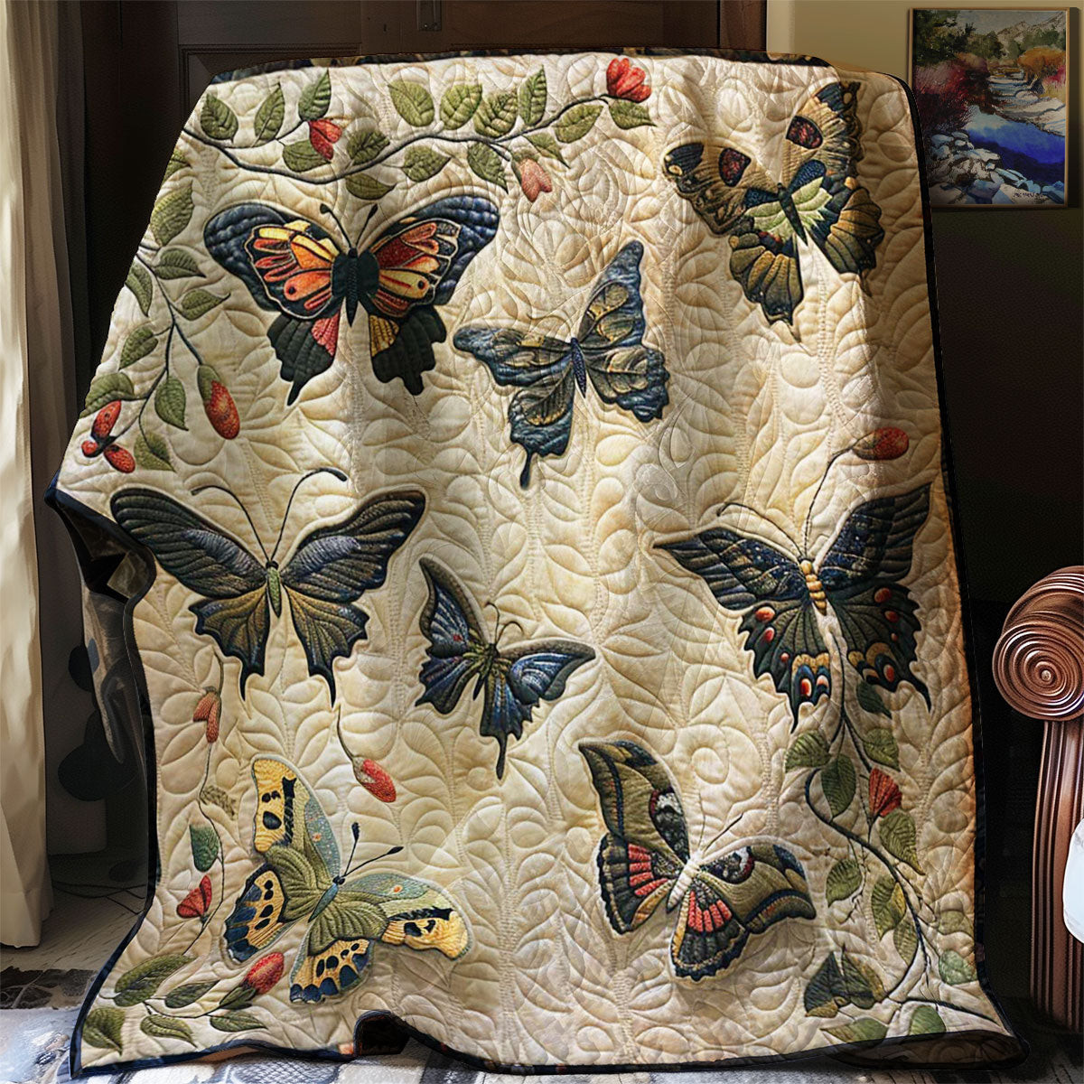 Butterflies Quilt Blanket Soft Throw Blanket Awesome Mother's Day Gifts For Mom