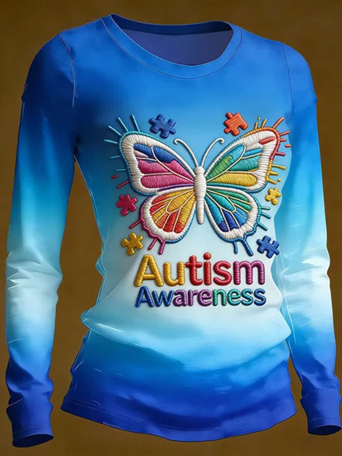 Butterfly Autism Awareness Long Sleeve Shirt Proud Autism Advocate Merch Support Autism Gift