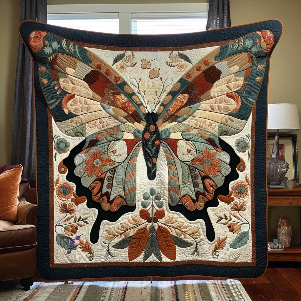 Butterfly Beauty Holiday Christmas Quilt Blanket Best Christmas Gift For Mom