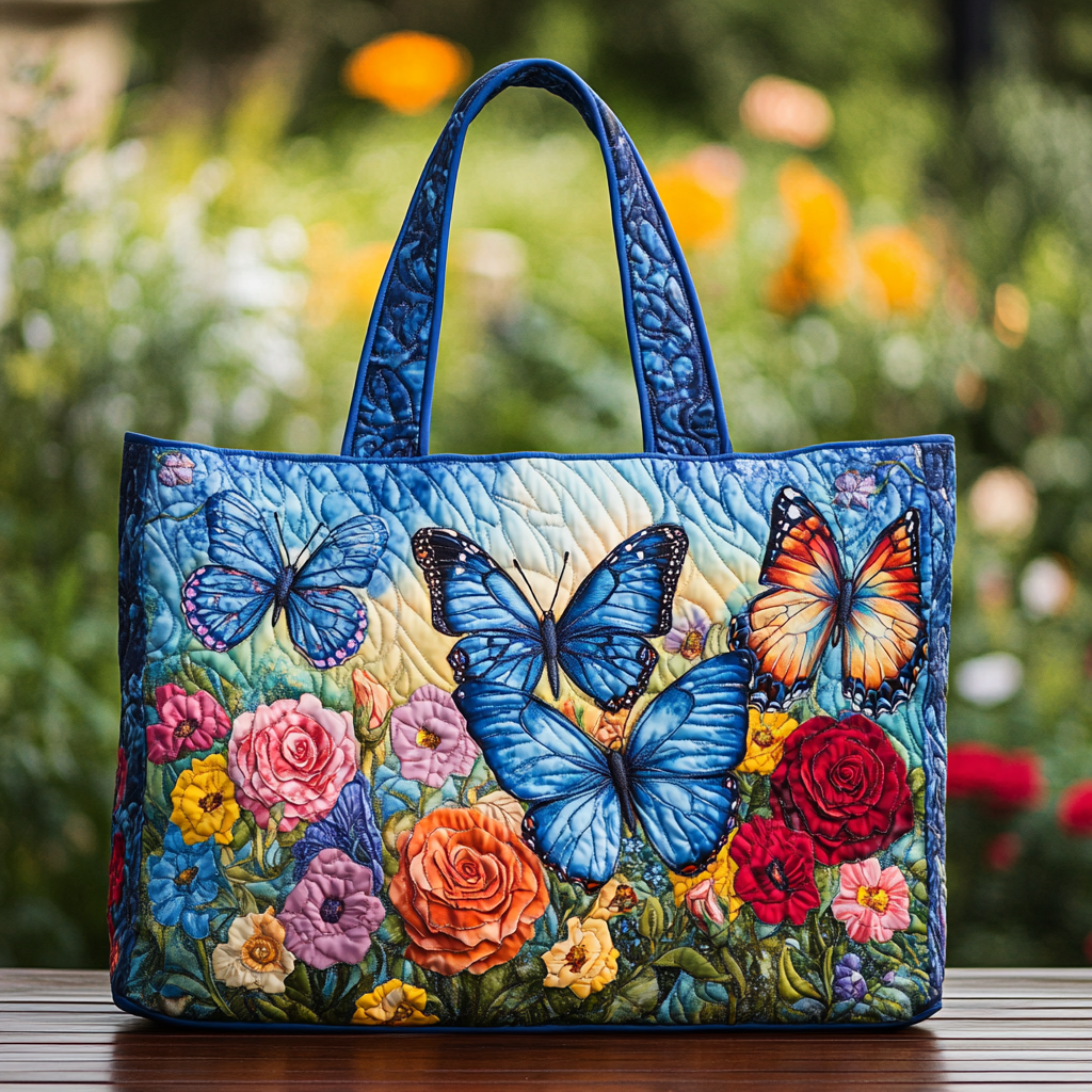 Butterfly Bliss Quilted Tote Bag Butterfly Gifts For Mom