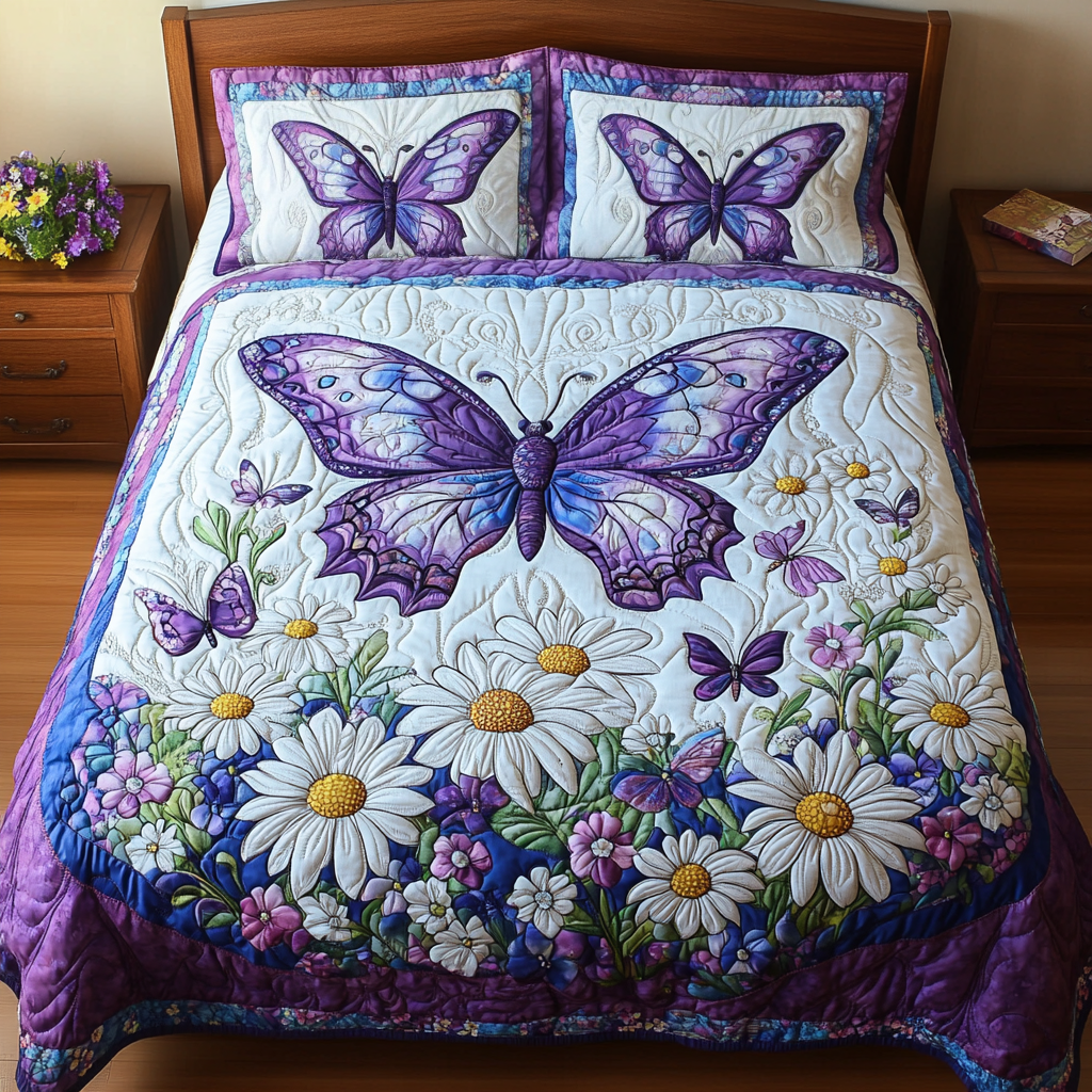 Butterfly Bloom Quilted Bedding Set Best Comforter Sets Items Stuff For Butterfly Lovers