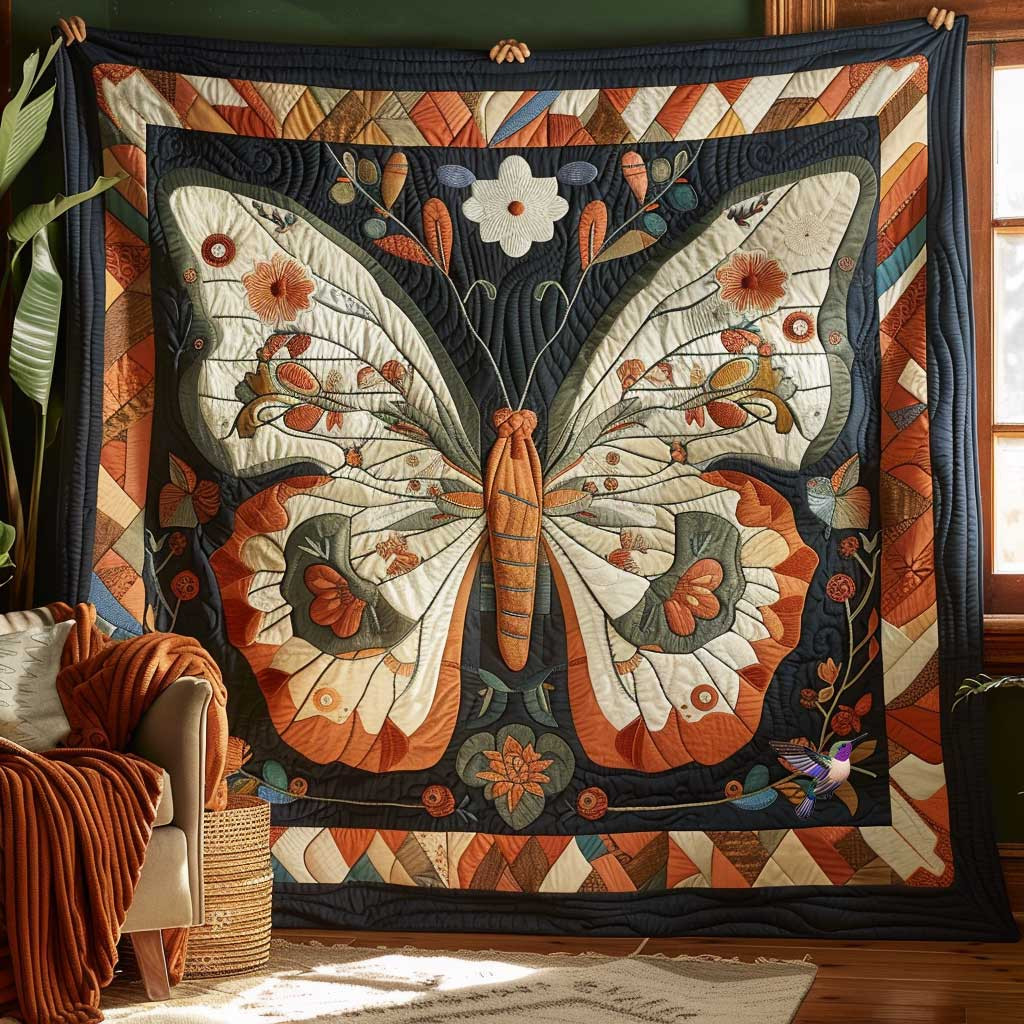 Butterfly Charm Holiday Christmas Quilt Blanket Grandma And Grandpa Christmas Gifts