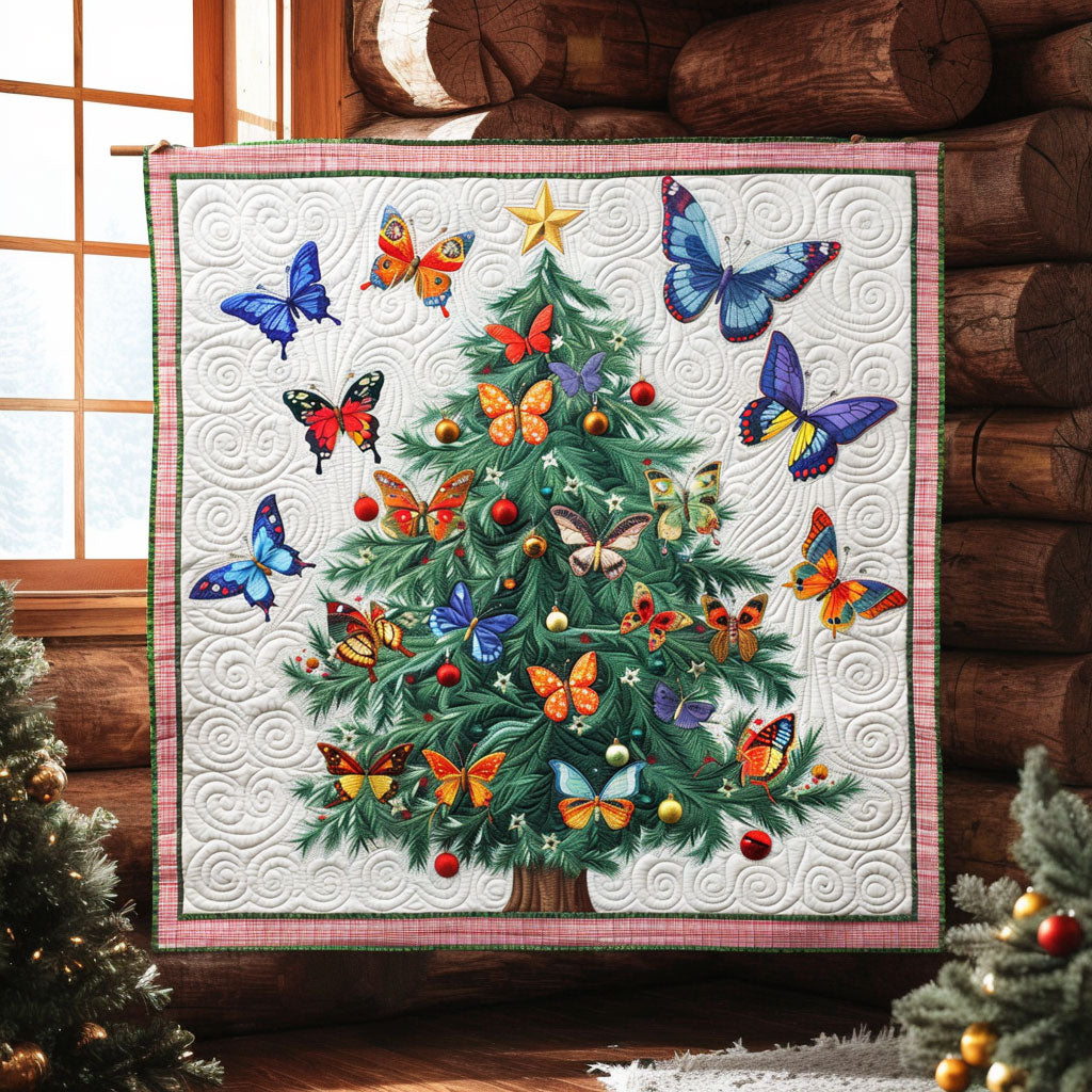 Butterfly Christmas Quilt Thoughtful Holiday Gift Featuring Quilt Blanket