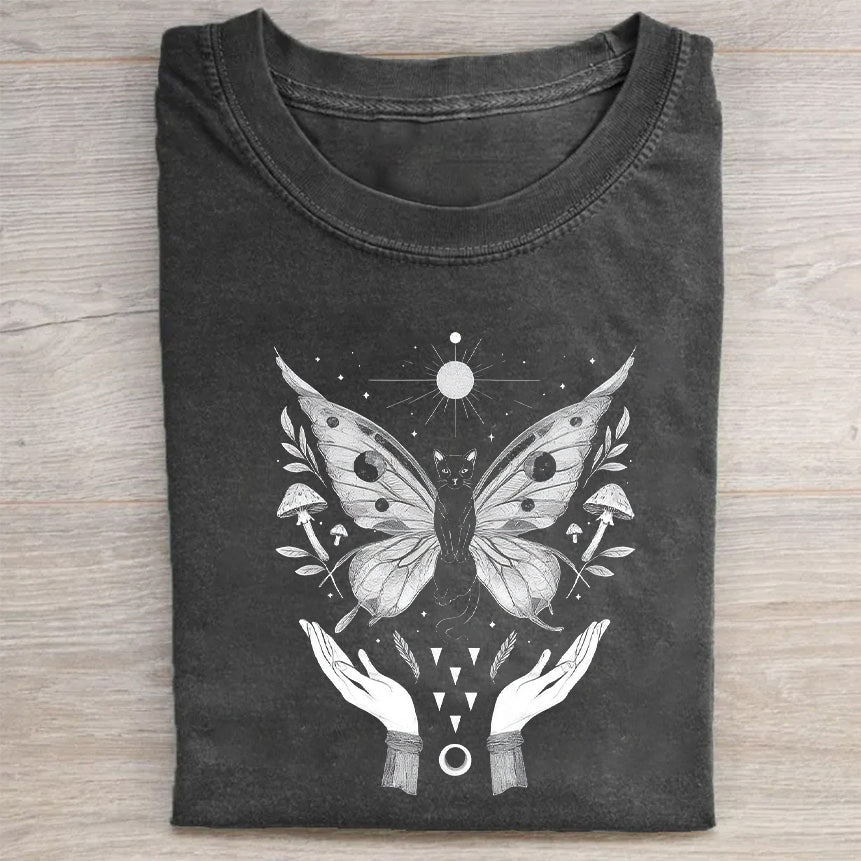Butterfly Design Graphic Tee For Women Men Unisex Casual Cotton T-Shirt Best Gift For Nature Lovers