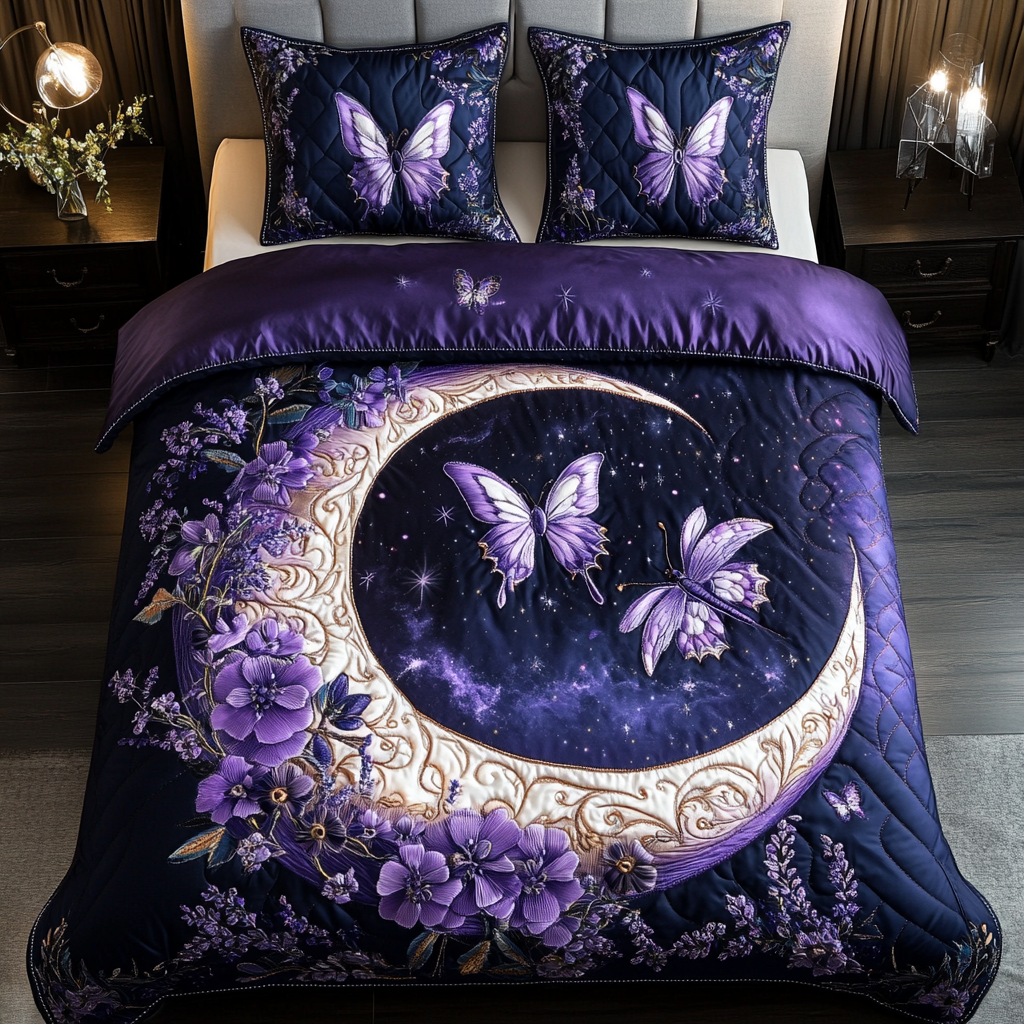 Butterfly Essence Quilted Bedding Set Bed Decor Great Butterfly Lover Gifts
