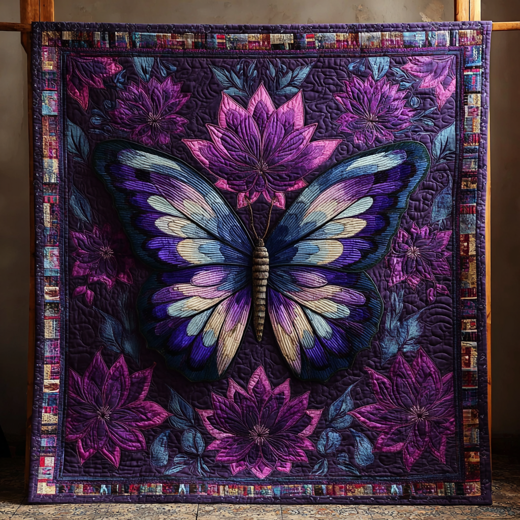 Butterfly Essence Quilted Blanket Cool Throw Blanket Elephant Gifts For Xmas