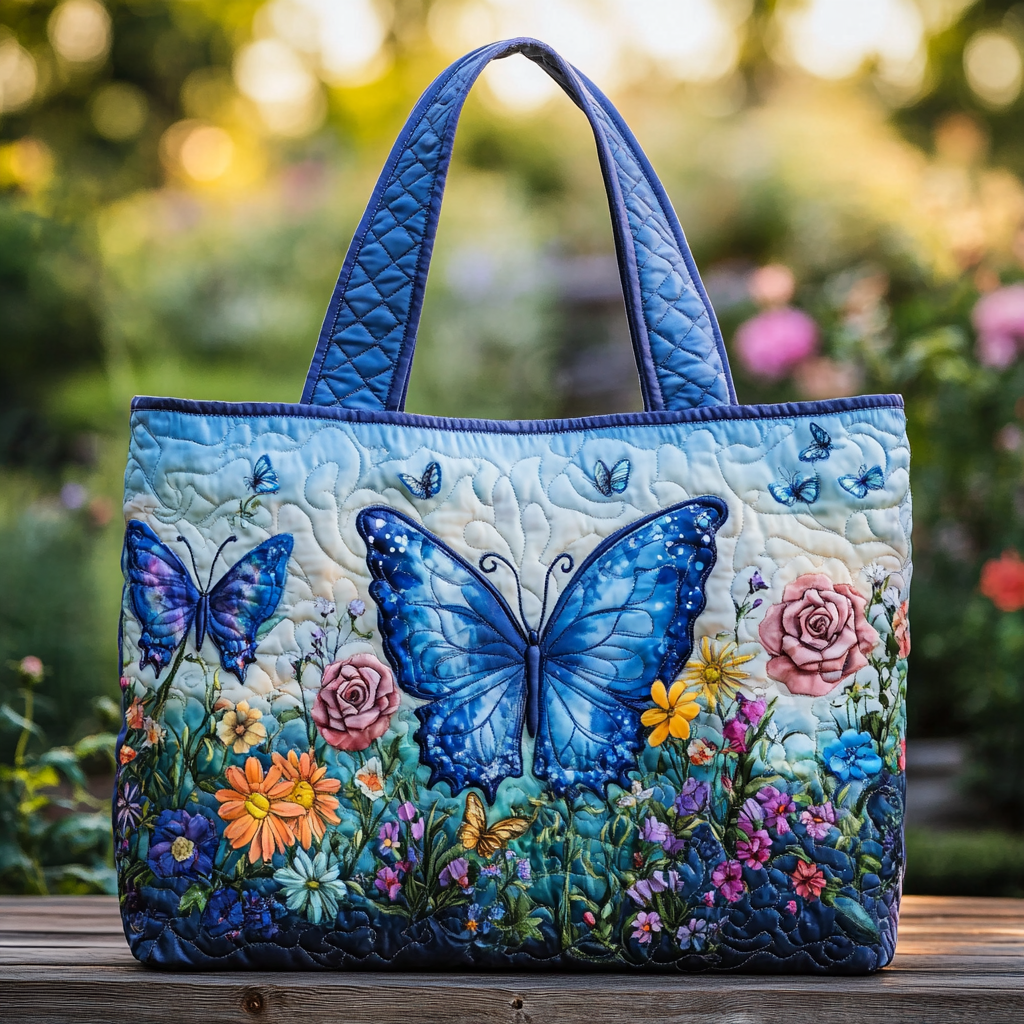 Butterfly Flight Quilted Tote Bag Butterfly Birthday Gift Ideas