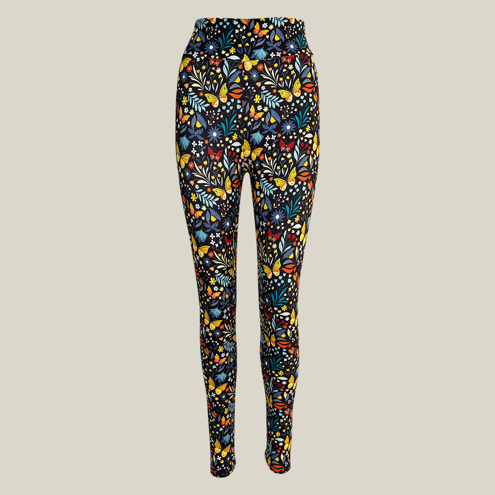 Butterfly Garden Leggings Yoga Leggings Animal Themed Presents For Yoga Lovers