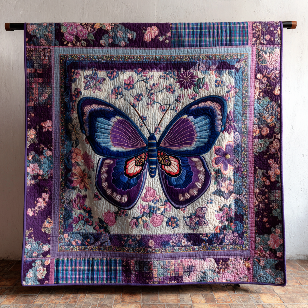 Butterfly Garden Quilted Blanket Christmas Holiday Elephant Christmas Gifts