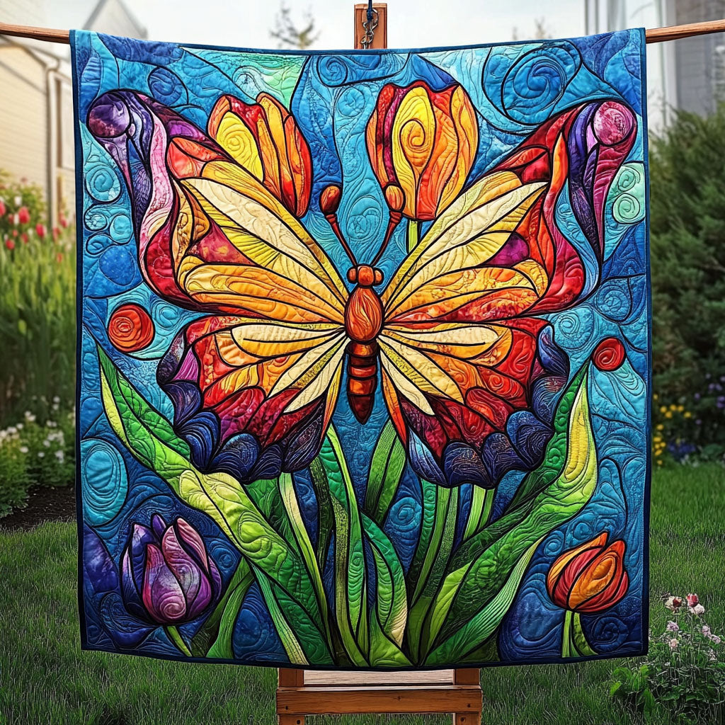 Butterfly Garden Quilted Blanket Cute Throw Blanket Best Butterfly Lover Gifts For Her