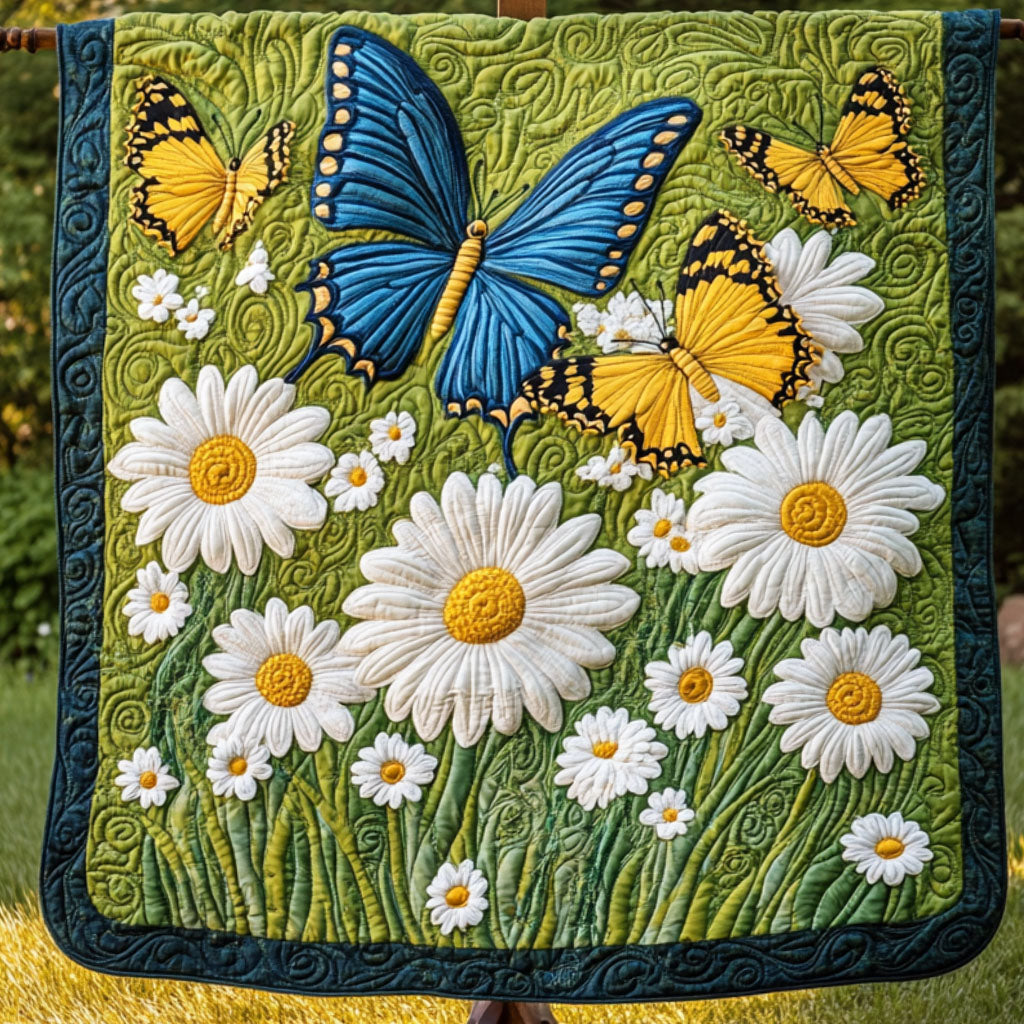 Butterfly Garden Quilted Blanket Nice Throw Blanket Cool Gifts For Butterfly Lovers