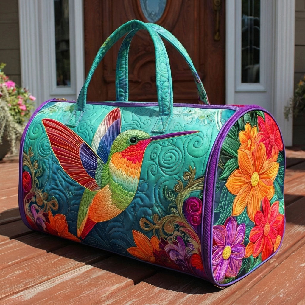 Butterfly Garden Quilted Duffle Bag Best Gift For Nature Lovers Travel Essentials