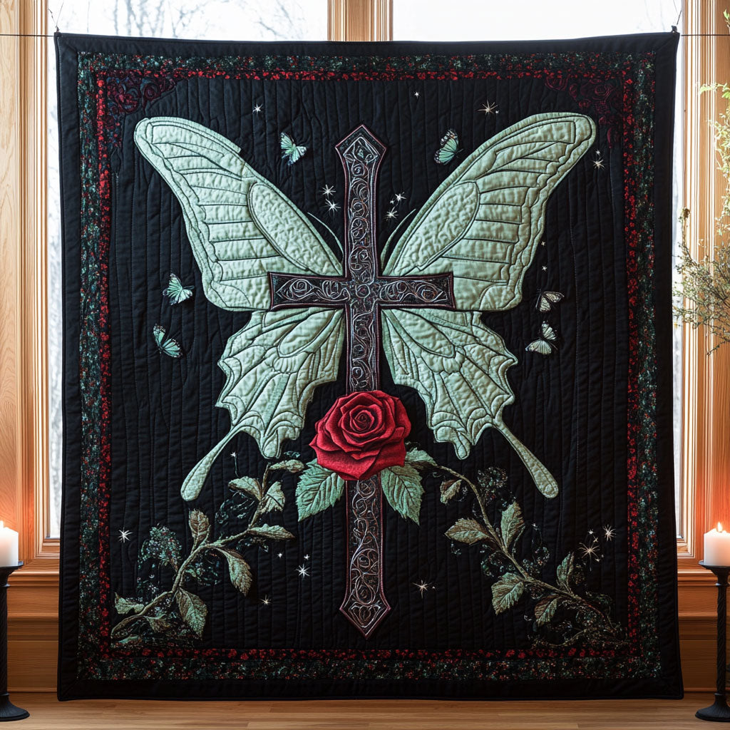 Butterfly Grace Bloom Quilt Beautiful Quilt Blanket Gift for Home Decoration