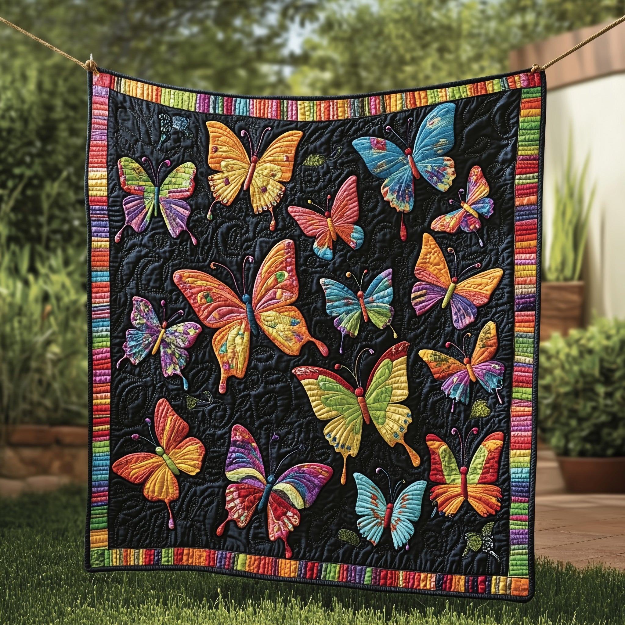 Butterfly Haven Quilted Blanket Cute Cozy BlanketCute Butterfly Lover Ideas For Gifts