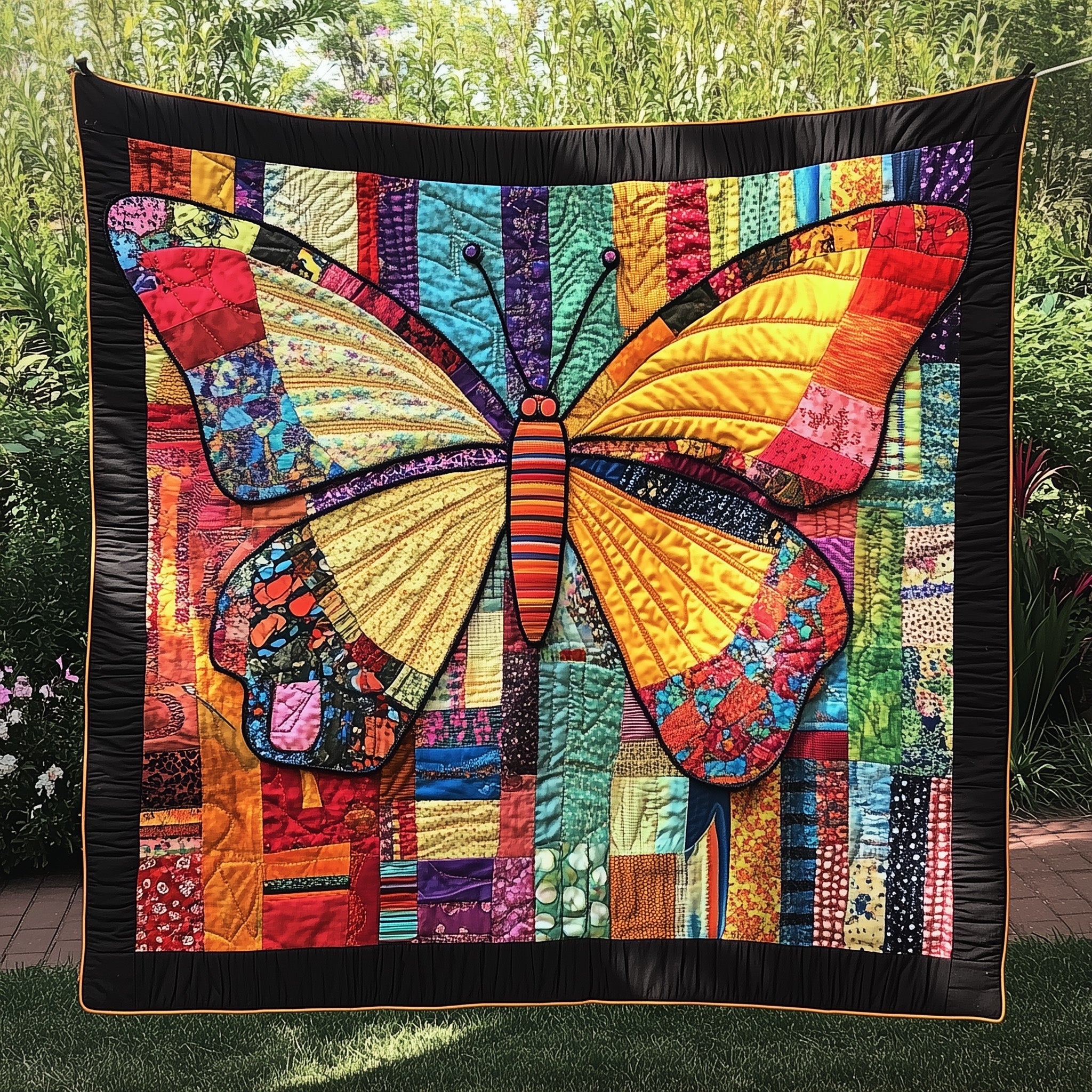Butterfly Haven Quilted Blanket Cute Cozy BlanketUnique Best Gifts For Butterfly Lovers