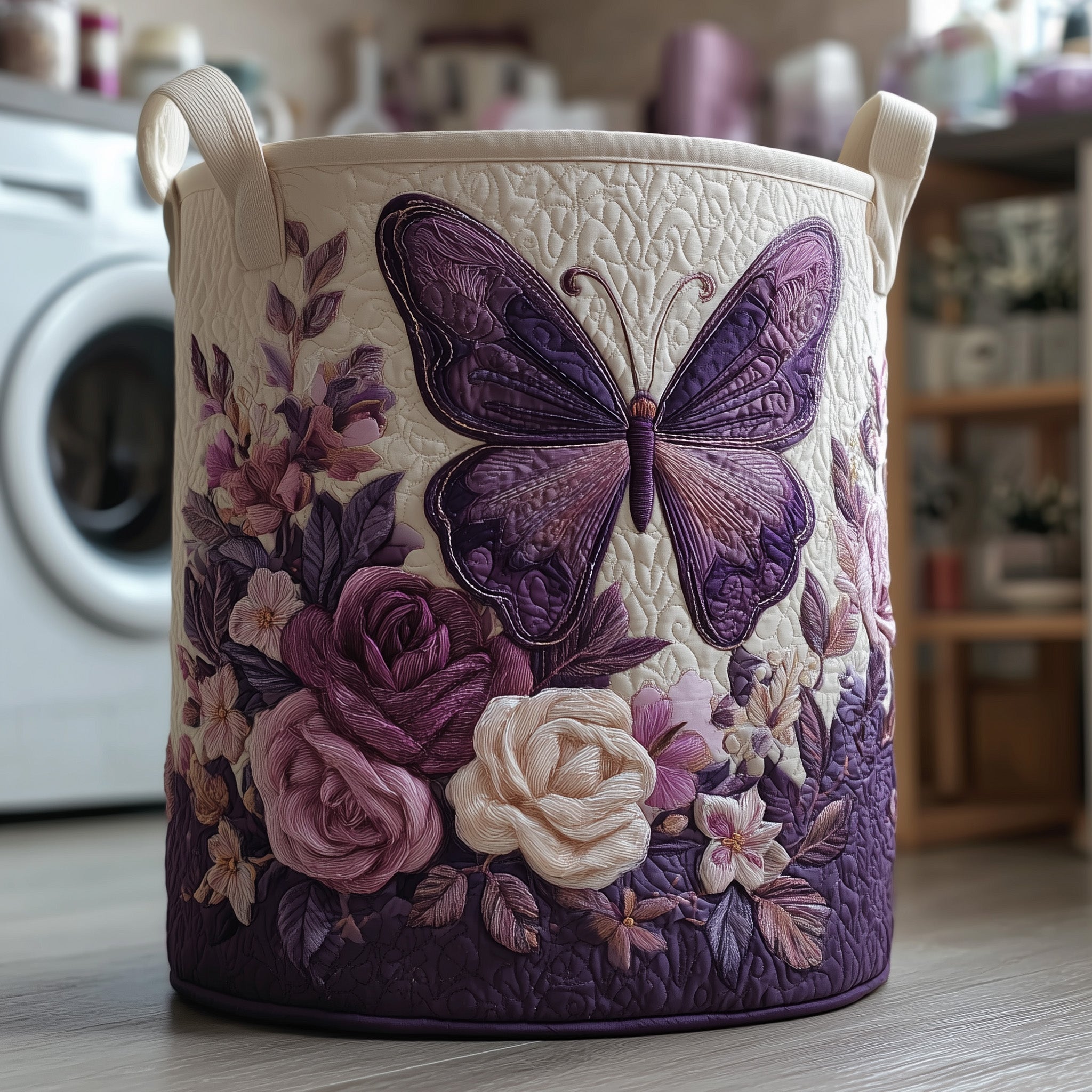 Butterfly Heaven Quilted Laundry Basket Lovely Butterfly Present For Mom