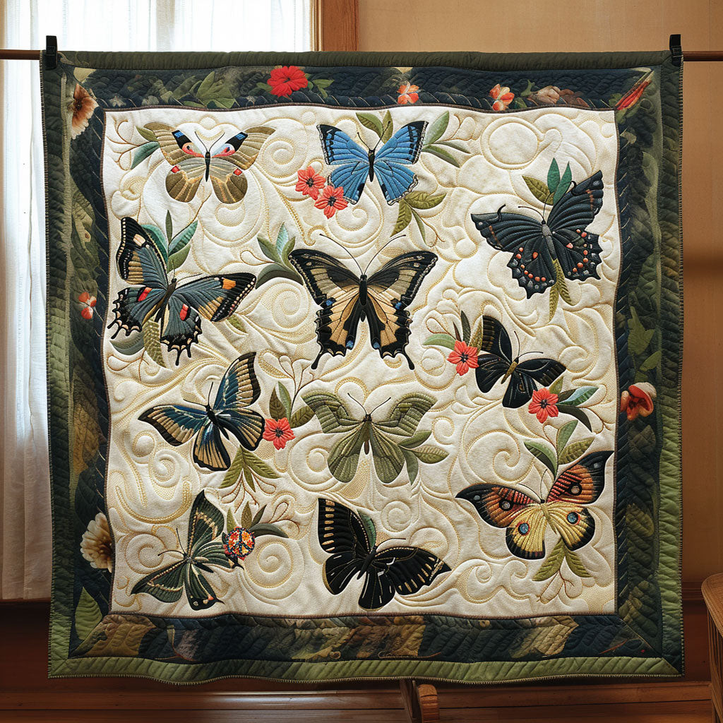 Butterfly Holiday Christmas Quilt Blanket Good Christmas Gifts For Girlfriend