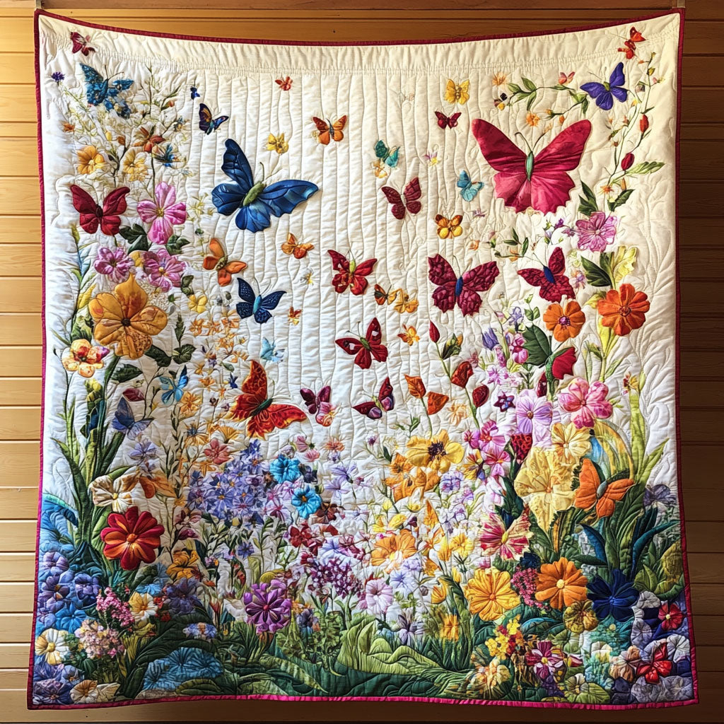 Butterfly Meadow Dance Quilt Blanket Sofa Throws Best Anniversary Gifts