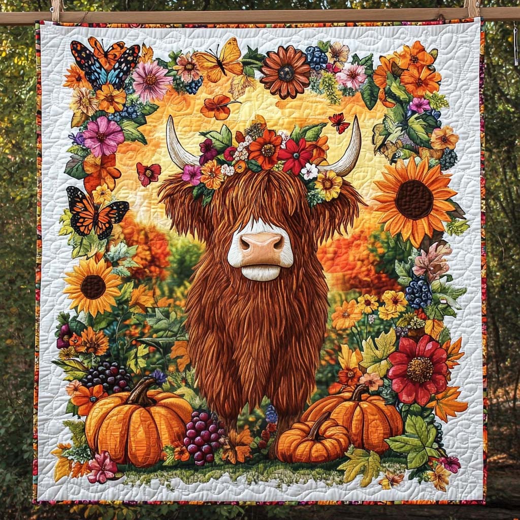 Butterfly Meadows Quilted Blanket Cow Gifts For Cow Loversr