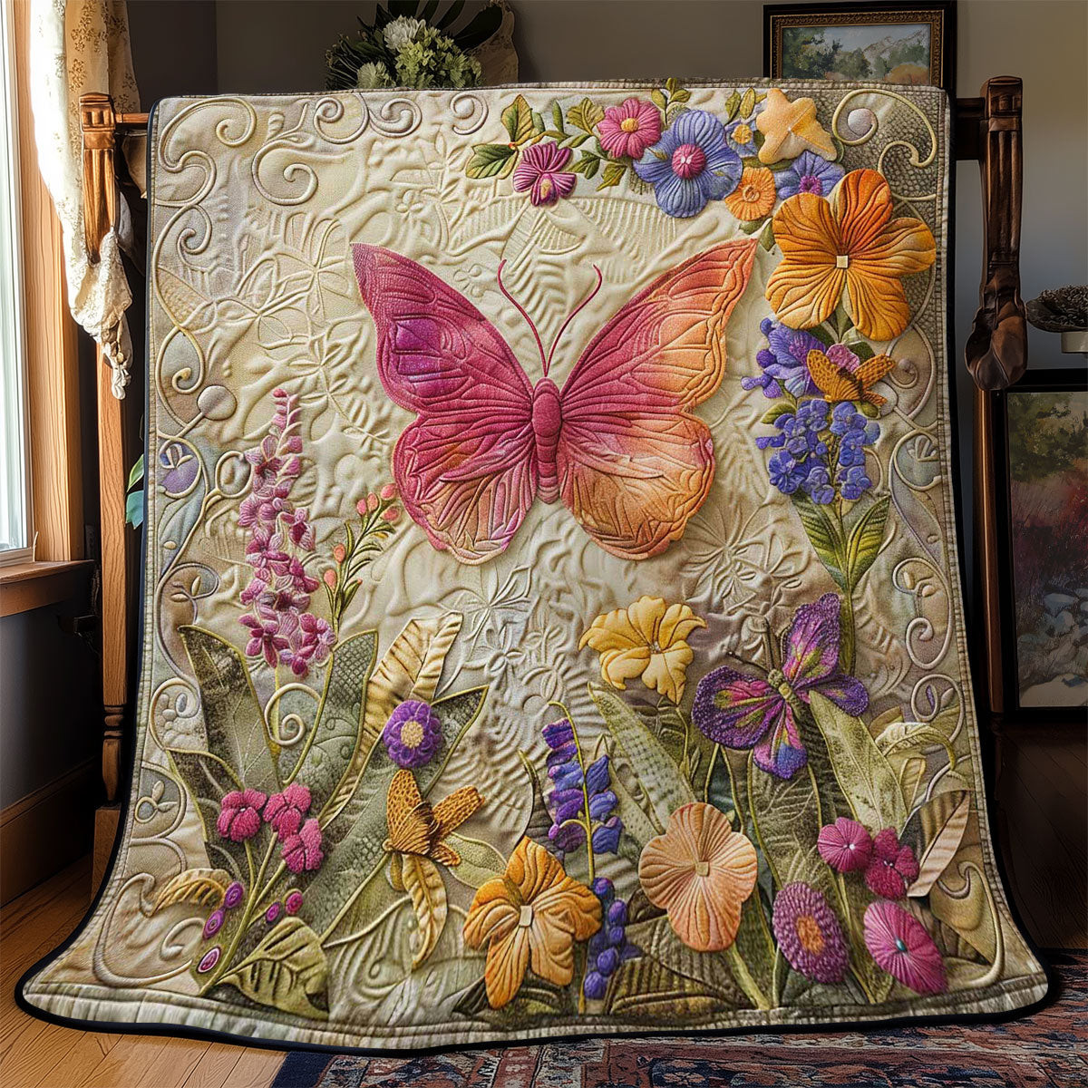 Butterfly Mirage Quilt Blanket Throw Blankets For Couch Mother's Day Gifts For Grandma