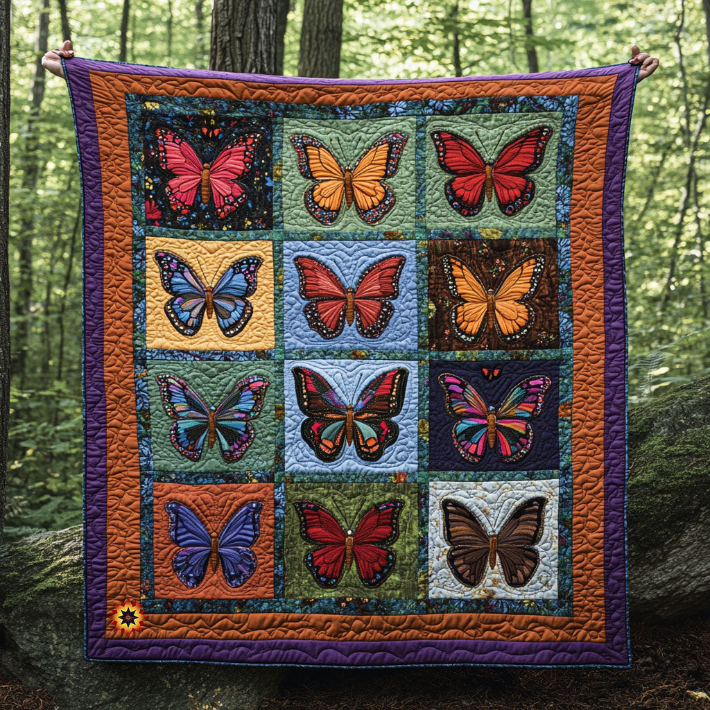Butterfly Patchwork Quilt Blanket Couch Blanket Perfect Mother' Day Gifts