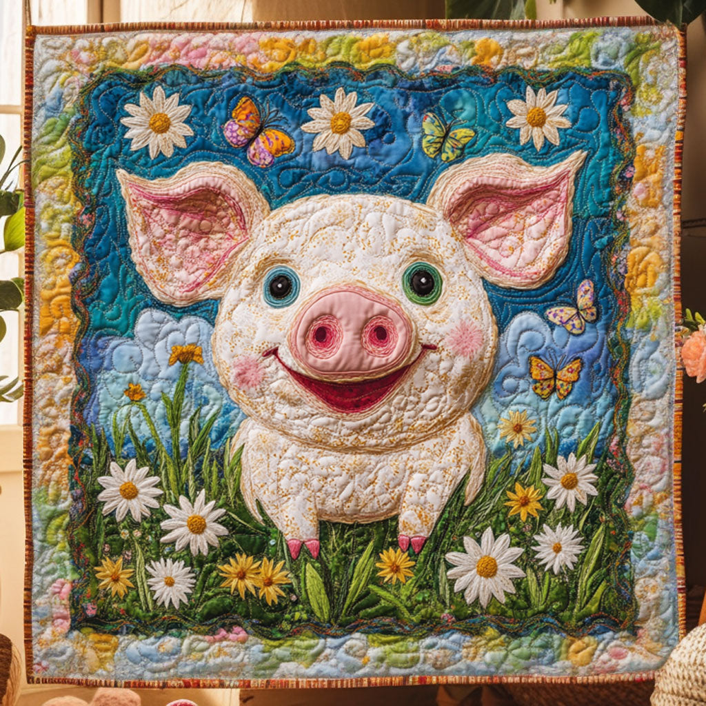 Butterfly Pig Quilt Blanket King Size Blanket Christmas Presents 2025