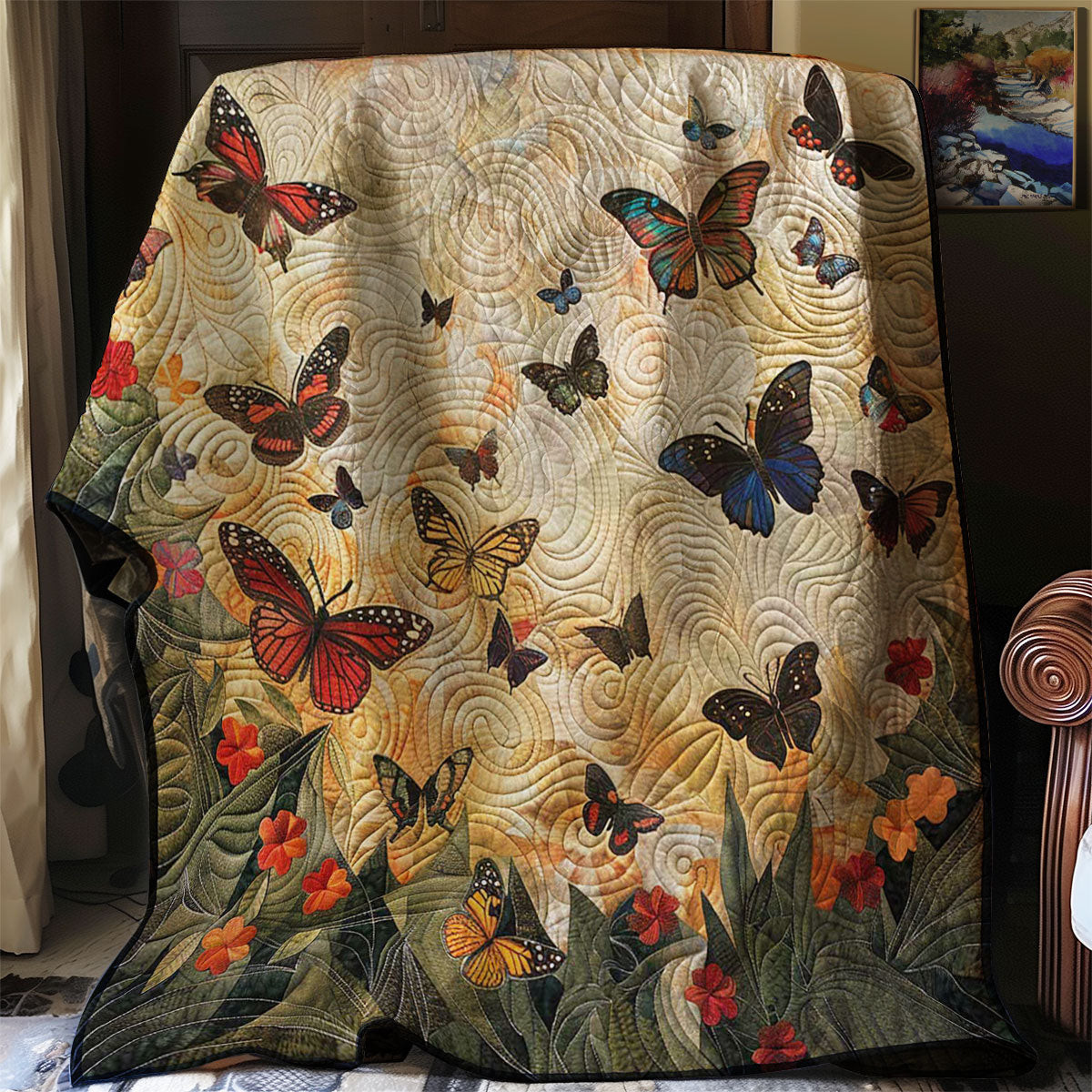 Butterfly Quilt Blanket Throws And Blankets Special Birthday Gifts For Dad